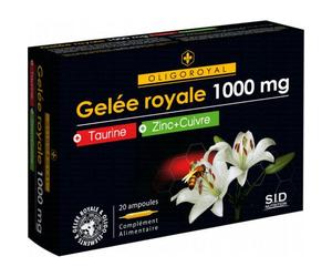 SID Nutrition Oligoroyal Gelée Royale 1000mg + Taurine + Zinc Cuivre 20 ampoules