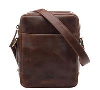 SID & VAIN Dublin Petit sac à bandoulière en cuir véritable avec bandoulière pour homme et femme Fait main, Marron/cognac, s