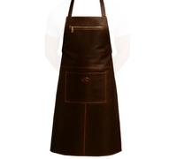 SID & VAIN Heathrow Grand tablier en cuir véritable avec bandoulière pour barbecue et serveur Fait main Pour homme et femme, Marron/cognac, L