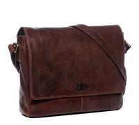SID & VAIN® Messenger Bag Eton Unisexe - Grand Cartable Sac à bandoulière 15.4 Pouces Laptop iPad 15 classeur - Sac pour pc Portable Homme et Femme en Cuir véritable