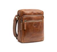 SID & VAIN Sac à bandoulière Cuir véritable Clark Sacoche Sangle Petit pour Hommes et Femmes Sac à Main porté épaule Marron