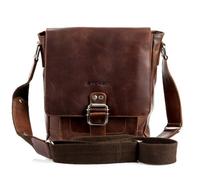 SID & VAIN Sac bandoulière Cuir véritable ipad Pouces Stoked Sacoche Messager pour Hommes et Femmes Sac à Épaule Marron