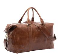 SID & VAIN Sac de Voyage Cuir véritable Jeremy fourre-Tout Besace W nd 50 cm Grand pour Hommes et Femmes Sac Sport Bagages Cabine à Main Marron