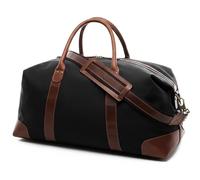 SID & VAIN Sac de Voyage Cuir véritable Lennox fourre-Tout Besace W nd 54 cm Grand pour Hommes et Femmes Sac Sport Bagages Cabine à Main Noir