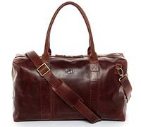 SID & VAIN Sac de Voyage Cuir véritable Yale Zip fourre-Tout Besace W nd 53 cm Grand pour Hommes et Femmes Sac Sport Bagages Cabine à Main Marron