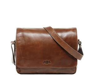SID & VAIN Sac Ordinateur Portable avec Compartiment Cuir véritable 15.4 Pouces Agent Mallette Professionnelle bandoulière XL Grand pour Hommes Serviette de Travail élégant Marron