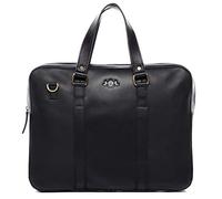 SID & VAIN Sac Ordinateur Portable Cuir véritable 15.4 Pouces Maguire Mallette Professionnelle bandoulière pour Hommes et Femmes Serviette de Travail élégant Noir