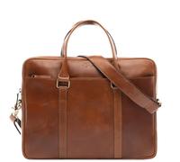 SID & VAIN Sac Ordinateur Portable Cuir véritable 15 Pouces Brady Mallette Professionnelle bandoulière Grand pour Hommes et Femmes Serviette de Travail élégant Marron