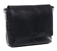 SID & VAIN Sac Ordinateur Portable Cuir véritable 15 Pouces Spencer Sacoche Professionnelle bandoulière XL Grand pour Hommes et Femmes Sac Messager à Épaule Noir
