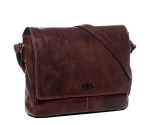 SID & VAIN Sac Ordinateur Portable Cuir véritable 15 Pouces Spencer Sacoche Professionnelle bandoulière Grand pour Hommes et Femmes Sac Messager à Épaule Marron