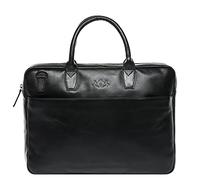 SID & VAIN Sac Ordinateur Portable Cuir véritable 17 Pouces Boston Mallette Professionnelle bandoulière Grand pour Hommes et Femmes Serviette de Travail élégant Noir