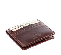 SID & VAIN Titulaire de Carte RFID Protection Earnest Cuir véritable |Pochette Mince Petit Marron |Portefeuille Fait à la Main