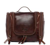 SID & VAIN Trousse de Toilette Cuir véritable Dexter nécessaire de Voyage Grand pour Hommes et Femmes Trousse de Maquillage Marron