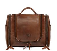 SID & VAIN Trousse de Toilette Cuir véritable Dexter nécessaire de Voyage Grand pour Hommes et Femmes Trousse de Maquillage Marron