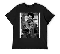 Sid Vicious Acid Wash T-shirt vintage en coton à manches courtes Style vieilli, Noir , S