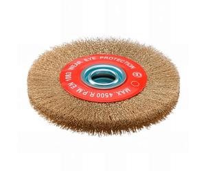 Sidamo Brosse circulaire pour tourets Dimension 200x25 avec bague de réduction d'alésage en Acier laitonné