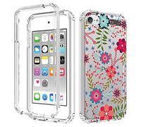 Sidande Coque pour iPod Touch 6/pour iPod Touch 5/pour iPod Touch 7 Coque intégrale Antichoc en TPU Floral Souple Transparent pour iPod Touch 5th/6th/7th Motifs Floraux