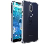 Sidande Coque pour Nokia 7.1 Case, TA-1100 TA-1097 Housse de Protection Transparente Souple en TPU pour Femmes Étui Fin et Flexible pour Nokia 7.1 Transparente