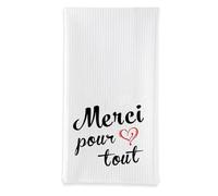 sidaopiu Cadeau Merci Maitresse, Cadeau Remerciement Femme Collegue Amie Maman Infirmiere Nounou Maîtresse Atsem Noel Cadeaux Merci pour Tout Torchons de Cuisine Original,Deco Cuisine,Essuie Main