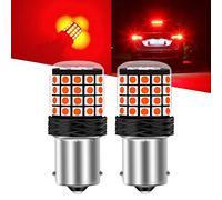 Sidaqi 1156 BA15S P21W LED Rouge Ampoules de feux de freinage 12-24V 54SMD 3030 42W Super Bright 2200LM Canbus P21W Ampoule LED pour feux de recul de frein Feux de stationnement Stop Feux arrière-2PCS