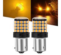 Sidaqi 1156 BAU15S PY21W Clignotant LED Orange Ambre 12-24V 54SMD 3030 42W Super Lumineux 2200LM Canbus PY21W Ampoule LED pour Clignotants Avant et Arrière -2PCS