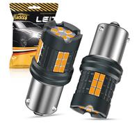Sidaqi 1156 PY21W LED Ambre Jaune CANBUS Sans Erreur 25W 4800LM 30SMD 3020 Chips Anti-hyper super brillant BAU15S LED pour Feu Clignotant Avant et Arrière 12-24V (Lot de 2)