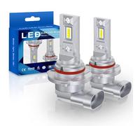 Sidaqi Ampoule 9005/9006 LED, 6000K Blanc 1:1 80W 18000lm HB3/HB4 remplacement halogène, aucun adaptateur requis Plug and Play, LED 9005 9006 Voiture-Lot de 2