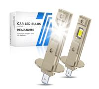 Sidaqi Ampoule H1 LED, 16000LM,6500K blanc,kit de conversion de phare LED H1, ampoule LED H1 80W 700% plus lumineuse pour remplacement de feux de croisement, taille 1:1, sans polarité, Plug and Play