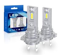 Sidaqi Ampoule H7 LED, 6000K Blanc 1:1 80W 18000lm H7 LED remplacement halogène, aucun adaptateur requis Plug and Play, LED H7 Voiture-Lot de 2