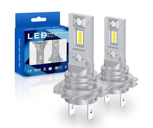 Sidaqi Ampoule H7 LED, 6000K Blanc 1:1 80W 18000lm H7 LED remplacement halogène, aucun adaptateur requis Plug and Play, LED H7 Voiture-Lot de 2