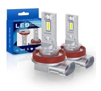 Sidaqi Ampoule H8/H11 LED, 6000K Blanc 1:1 80W 18000lm H8 LED remplacement halogène, aucun adaptateur requis Plug and Play, LED H11 Voiture-Lot de 2