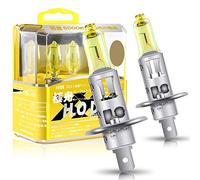 Sidaqi H1 100W Halogènes Phares Ampoule Jaune 2800K 12V Feux de Brouillard de Voiture DRL, 2 pièces