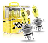 Sidaqi H4 100/90W Halogènes Phares Ampoule Jaune 2800K 12V Feux de Brouillard de Voiture DRL, 2 pièces