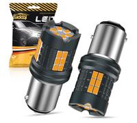 Sidaqi P21/5W LED Ambre Jaune CANBUS Sans Erreur 25W 4800LM 30SMD 3020 Chips BAY15D 1157 Ampoule LED pour Feu Clignotant Avant Arrière 12-24V (Lot de 2)