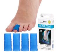 Sidas Lot de 4 tubes orteils en gel, protections orteils, longueur ajustable, lavables et réutilisables, protègent des ampoules et des chocs