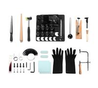 Sidasu Lot de 18 outils de cintrage de bagues, cuillère pour fabrication de bijoux, cintreuse de bagues avec matrices en nylon, jauge de mesure, outil de précision en métal pour débutants et