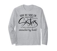 Side by Side Miles Apart Sisters Connected by Heart Sister Manche Longue