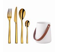 Side Doré - 24 couverts de table avec support de rangement nomade Couzon