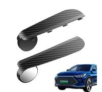 Side Mirror with Rain Visor Guards - 2 Piece Adjustable Wide Angle Blind Spot Mirror | Universal Rainproof Shield with Eyebrow Protector for Truck SUV Vehicles Automotive Exterior Safety Visibility