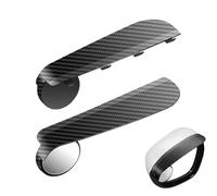 Side Mirror With Rain Visor Guards - Universal Shield - 2 Piece Rainproof Adjustable Wide Angle Blind Spot Mirror With Rain Visor Eyebrow,for Truck SUV Vehicles Exterior Automotive