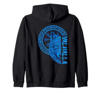 Side Wolf Ringerike Style Rune Circle Vegvisir Valhalla - C2 Sweat à Capuche