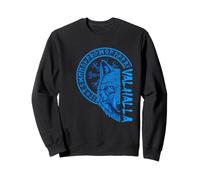 Side Wolf Ringerike Style Rune Circle Vegvisir Valhalla - C2 Sweatshirt