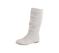 Side Zipper Boots For Women Ankle Boots Short Boots Single Shoes For Ladies Casual Shoes Women's Boots Comfy Fashion Walking Ladies Boot (White, 6) h2709u