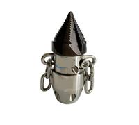 Side2 arrière 6 buse de chaîne en céramique haute pression égout Drain Jetter nettoyage rotatif Durable diamant tête de trempe(3I8 Female 40LPM)