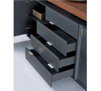 Sideboard Commode Armoire Console Buffet Meuble de bureau 221cm xxl Commodes Armoires