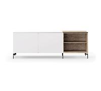 Sideboard Edit Q 181,3x48x63cm avec 2 cases ouvert à droite 2 boxes with double door/2 open boxes oak