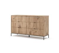 Sideboard Eliza 42x81cm avec 7 tiroirs Chêne Viking Vicco 49503