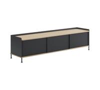 Muuto Enfold Armoire 186x45 Chêne/Noir Anthracite
