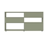 Sideboard Flow Q avec 2 tiroirs et porte abattante 200x99x40cm adjustable sliding feet