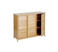 Sideboard Hwc-B18, Armoire Commode Highboard, 3 Portes Bambou 81x97x34cm Multicolore